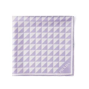 Prada Printed Twill Lavendar Scarf